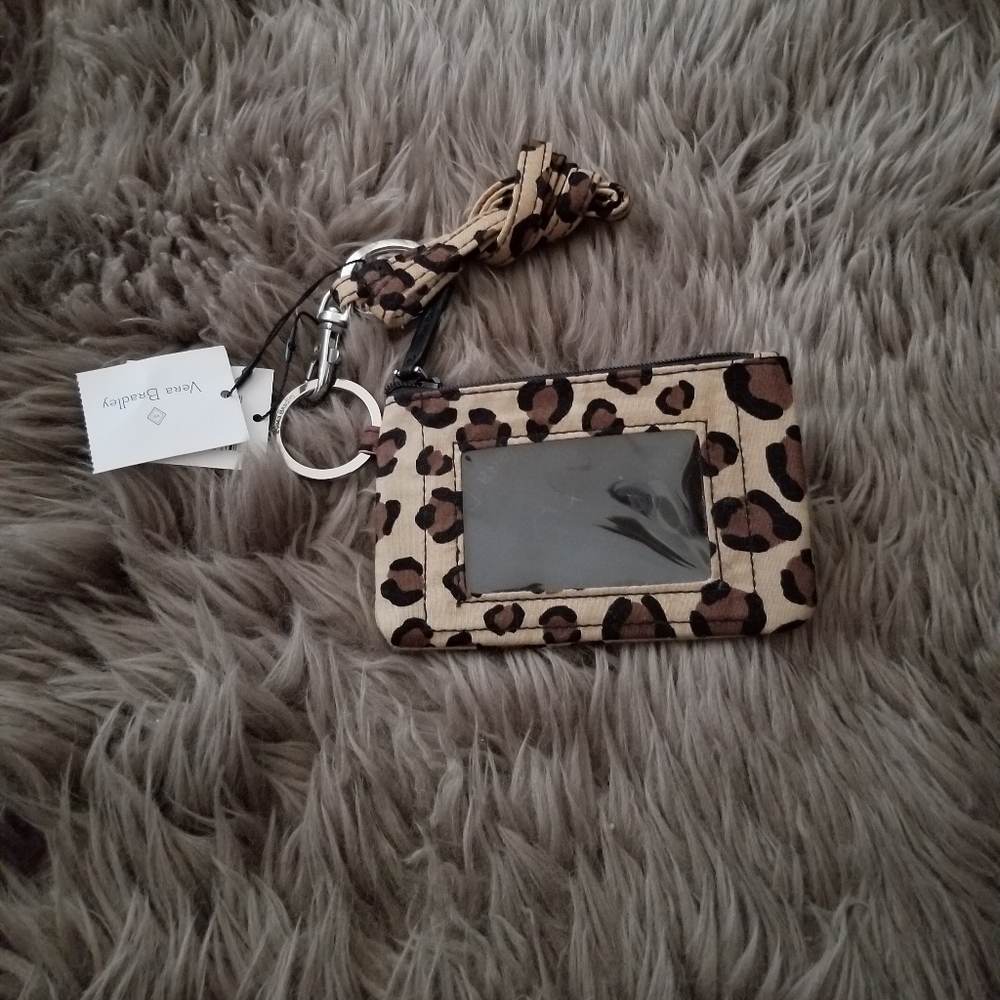 Vera Bradley Leopard Print Lanyard and ID Holder